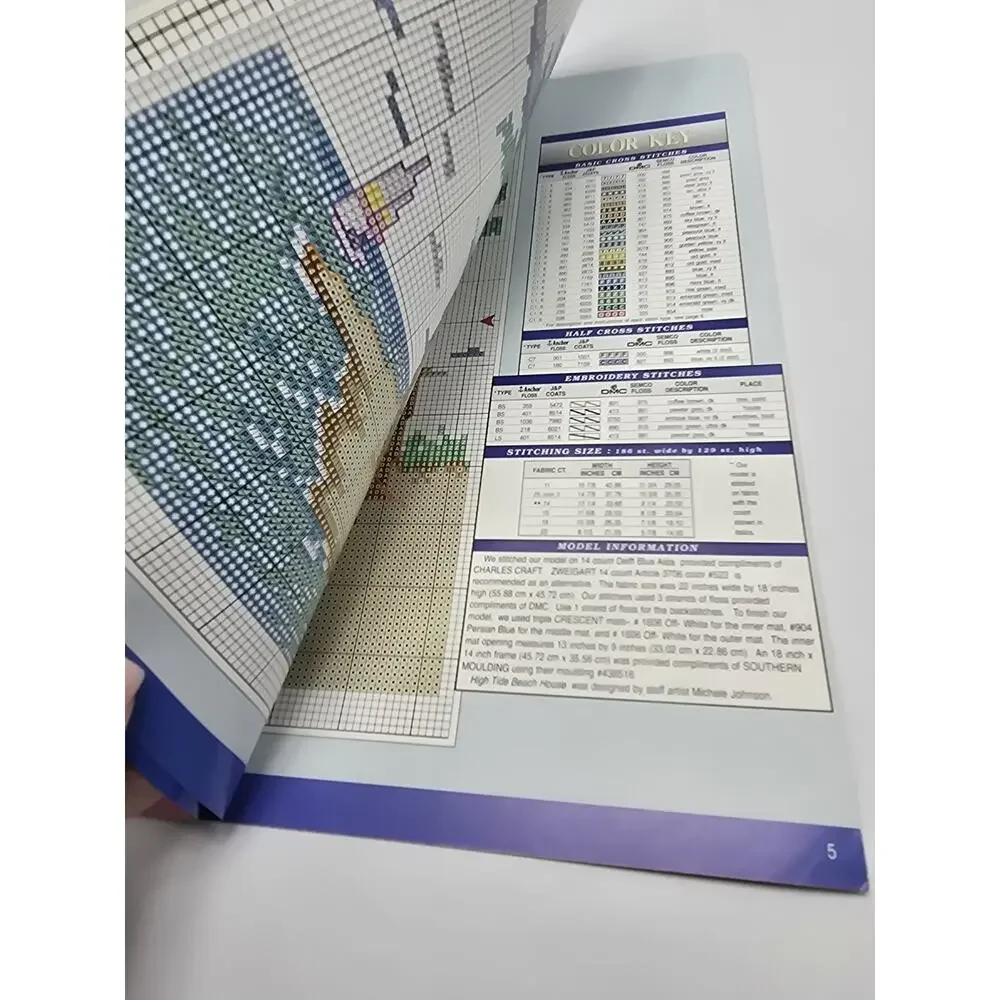 True Colors Cross Stitch High Tide Beach House Chart